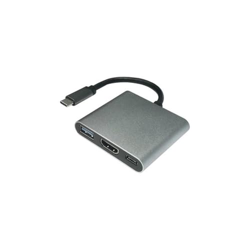 Brightium Adapter Typ C auf HDMI mit H. USB und H. Typ C, ideal für den Anschluss von Geräten an Externe Displays und das Streamen von Audio und Video. von Brightium