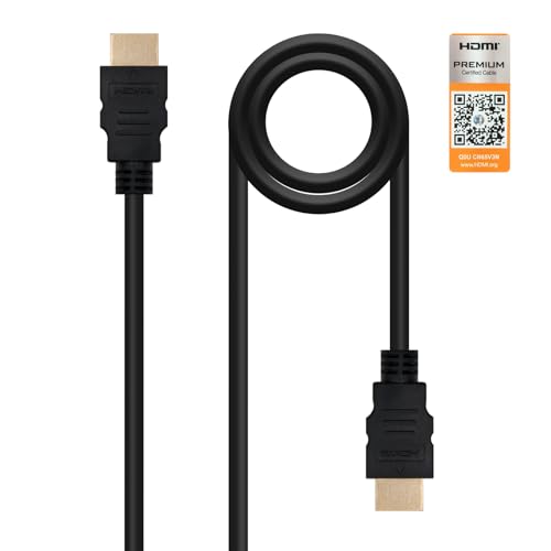 Brightium Zertifiziertes HDMI v2.0 Kabel, unterstützt 4K@60Hz, Stecker Typ A auf A Stecker, schwarz, Länge 2 Meter, ideal für eine stabile und hochauflösende Verbindung zwischen Geräten. von Brightium