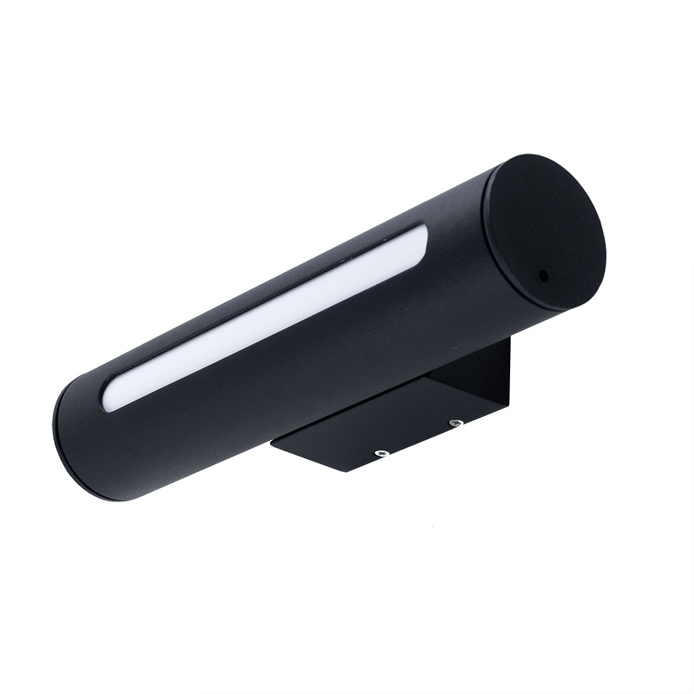 LED Wandlampe, Metall, schwarz, IP44, H 30 cm von Brilliant