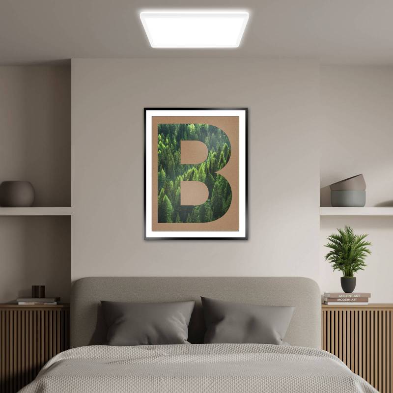 LED-Deckenleuchte Tava A, 42x42 cm, Kunststoff, weiß von Briloner