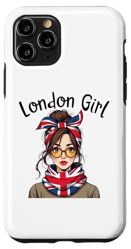 Hülle für iPhone 11 Pro London Girl, London Girls, Britische Flagge Damen von British City Girls UK Flag Gifts