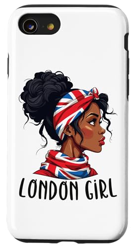 Hülle für iPhone SE (2020) / 7 / 8 London Girl, London Girls, Britische Flagge Damen von British City Girls UK Flag Gifts