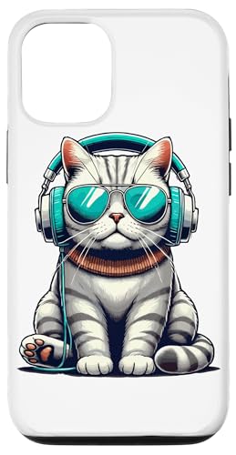 Hülle für iPhone 14 Pro Headphones Sunglasses British Shorthair Cat von British Shorthair Cat Lover Gifts