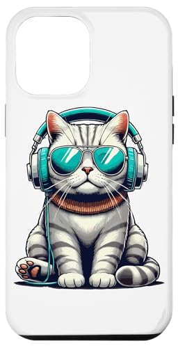 Hülle für iPhone 14 Pro Max Headphones Sunglasses British Shorthair Cat von British Shorthair Cat Lover Gifts