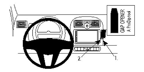 Brodit | ProClip Fahrzeughalter 854827 | Made IN Sweden | Winkelbefestigung | für linkslenkende Fahrzeuge | passt Gerätehalter, schwarz von Brodit