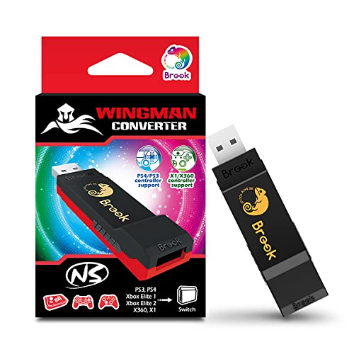 Wingman NS Converter für Nintendo Switch, Switch Lite & PC (für Playstation 3, 4, 5-Controller & Xbox360, Xbox One, Xbox Series X/S Controller) von Brook