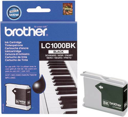 Brother Druckerpatrone LC-1000BK Original Schwarz LC1000BK von Brother