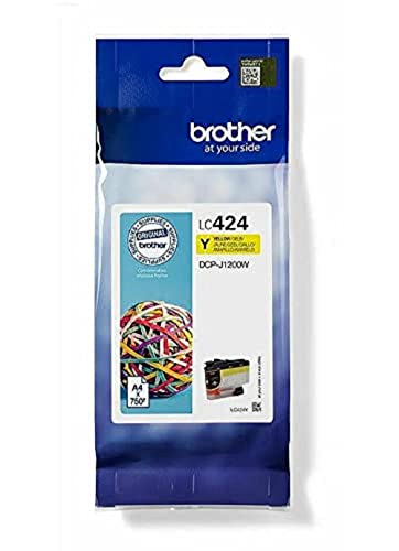 Brother Original LC-424Y Tintenpatrone Gelb DCP-J1200DW (750 Seiten nach ISO Standard 24711) von Brother