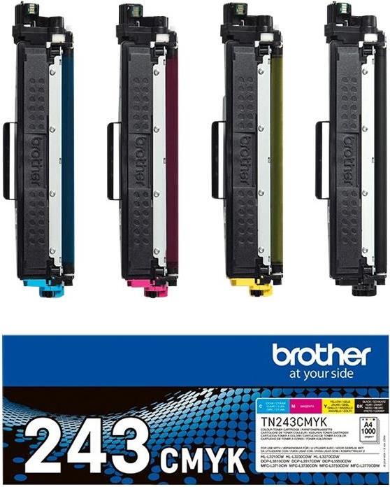 Brother TN-243CMYK Laserpatrone 1000Seiten Schwarz - Cyan - Magenta - Gelb Tonerkartusche (TN243CMYK) von Brother