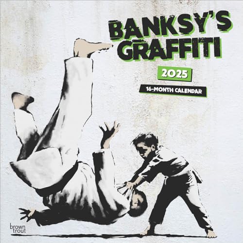 Banksy's Graffiti Official 2025 12 X 24 Inch Monthly Square Wall Calendar Plastic-Free von BrownTrout