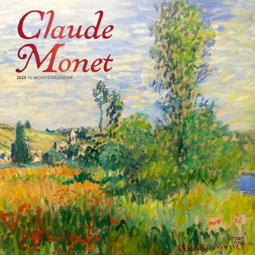 Claude Monet 2025 12 X 24 Inch Monthly Square Wall Calendar Foil Stamped Cover Plastic-Free von BrownTrout