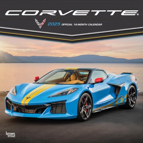 Corvette Official 2025 12 X 24 Inch Monthly Square Wall Calendar Plastic-Free von BrownTrout