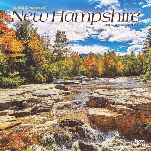 New Hampshire Wild & Scenic 2025 12 X 24 Inch Monthly Square Wall Calendar Plastic-Free von BrownTrout