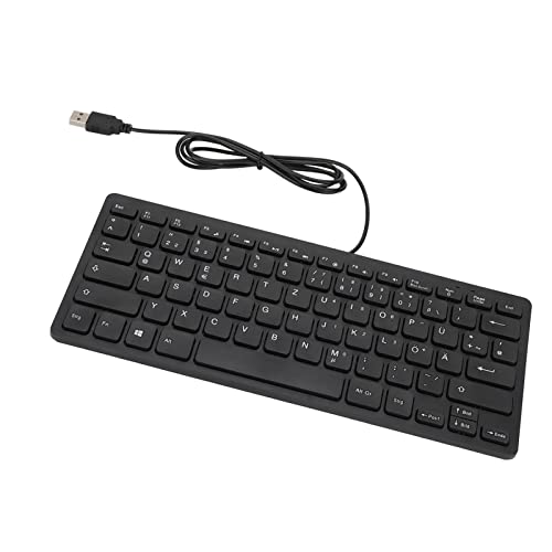 Brrnoo Handwerk, Langlebig, 78 Taste USB -Tastatur für Desktop -Computer, Laptop, Einfache Installation, Büro, Zuhause, Französisch, Deutsch, Russisch (Deutsch) von Brrnoo