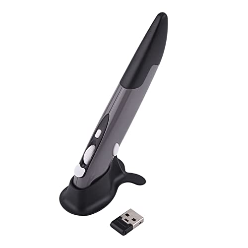 Brrnoo Pen Air Mouse 2,4 GHz Wireless Optische, Einstellbare 500/1000 DPI für Computer mit Benutzerfreundlichem Schlüsselpositionsdesign für die PPT-Präsentation (Gray) von Brrnoo