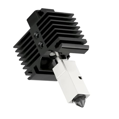 Extruder, 3D-Druckerteile mit Silikonhülle + 0,4-Messingdüse + 0,4-Düse aus Gehärtetem Stahl. Abnehmbar für Präzisere Druckprozesse (SILVER) von Brrnoo