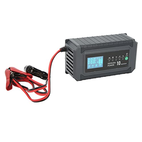 Intelligentes Batterie Ladegerät Voll Automatischer Intelligenter 12V 24V mit One-Button-Funktion für AGM Gel STD Batterie (EU-Stecker 220 V) von Brrnoo