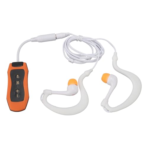 Wasserdichter MP3-Player, 8 GB Wasserdichtes Headset, Ergonomisches Design mit Wasserdichtem Kopfhörer, Zum Schwimmen, Tauchen, Skifahren (8GB) von Brrnoo