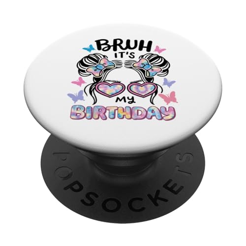 Brush It's My Birthday Süßes Retro-Bday-Mädchen für Kinder PopSockets Klebender PopGrip von Bruh It's My Birthday Cool Kids Funny Outfits