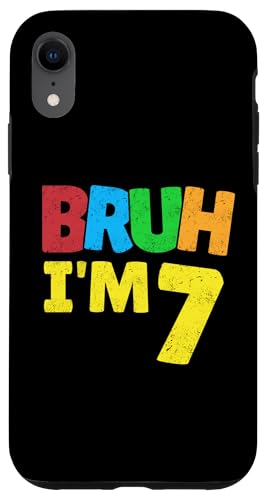 Hülle für iPhone XR Bruh, ich bin 7 Jahre alt, Geschenke für Jungen und Mädchen, es ist mein 7. Geburtstag von Bruh It's My Birthday Gifts Kids Collection By Mj