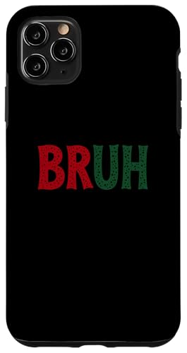 Hülle für iPhone 11 Pro Max Lustiges Bruh Weihnachten mit Weihnachts-Lichterkette von Bruh Winter Laughs & Festivity