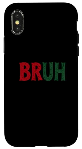 Hülle für iPhone X/XS Lustiges Bruh Weihnachten mit Weihnachts-Lichterkette von Bruh Winter Laughs & Festivity