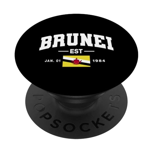 Brunei gegründet am 1. Januar 1984 PopSockets Klebender PopGrip von Brunei Flag Design Bruneian Roots