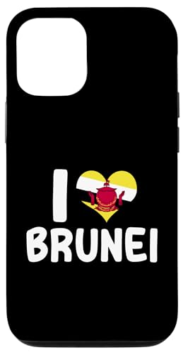 Hülle für iPhone 12/12 Pro I Love Brunei Borneo Südostasiatisches Land von Brunei Flag Design Bruneian Roots