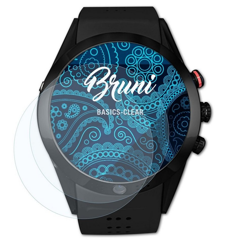 Bruni Schutzfolie Glasklare Displayschutzfolie für Arrow Smartwatch, (2 Folien), praktisch unsichtbar von Bruni