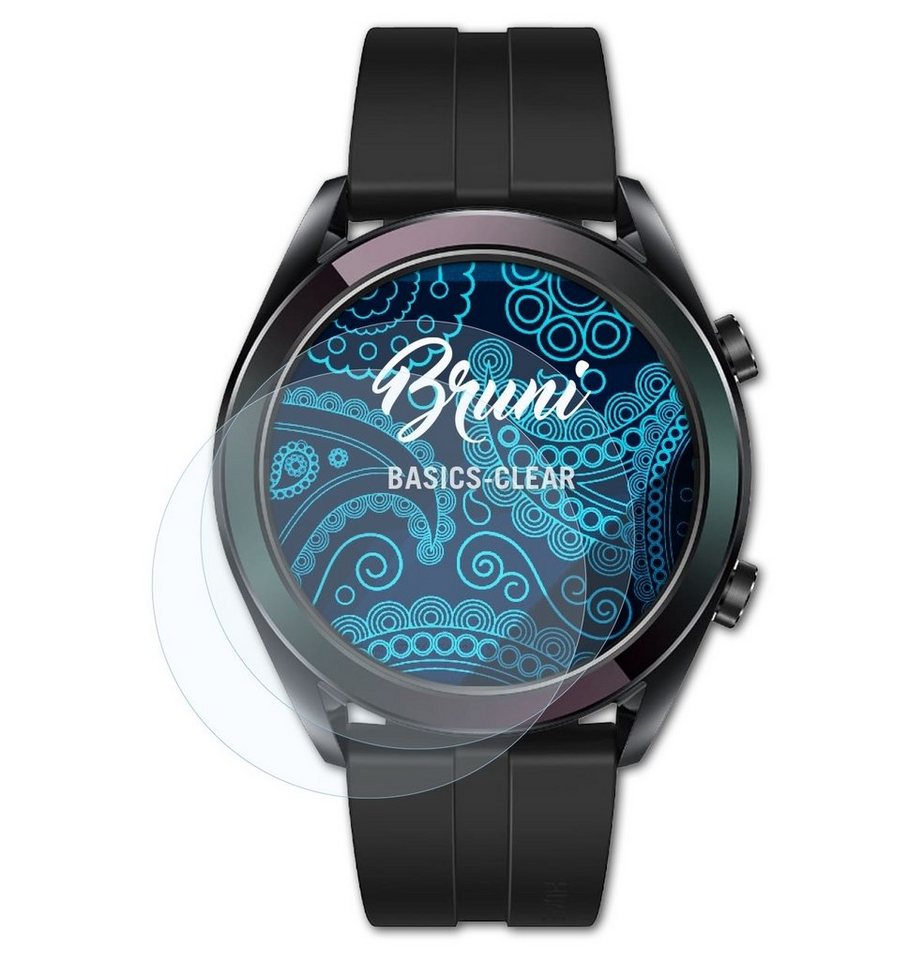 Bruni Schutzfolie Glasklare Displayschutzfolie für Watch GT Elegant, (2 Folien), praktisch unsichtbar von Bruni