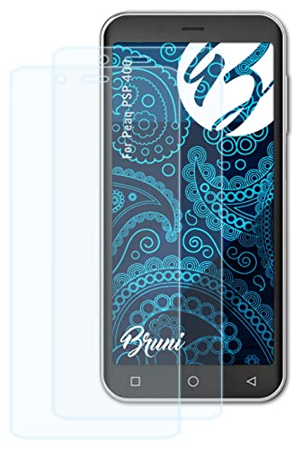 Bruni Schutzfolie kompatibel mit Peaq PSP 400 Folie, glasklare Displayschutzfolie (2X) von Bruni