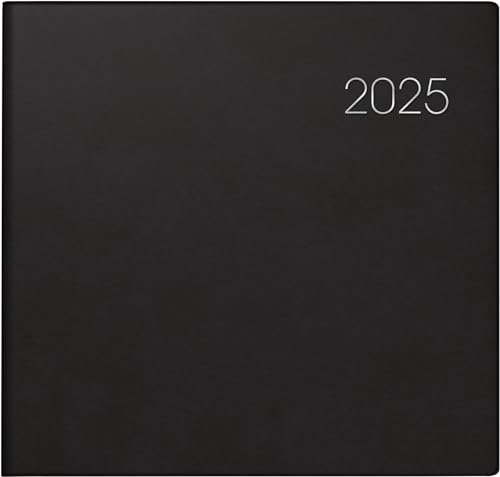 BRUNNEN Buchkalender Modell 766 (2025), 2 Seiten = 1 Woche, 210 × 205 mm, 144 Seiten, Balacron-Einband, schwarz von Brunnen