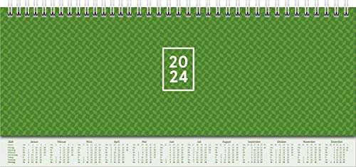 BRUNNEN Wochenkalender Modell 772 2024 2 Seiten = 1 Woche Blattgröße 29,7 x 10,5 cm grün von Brunnen