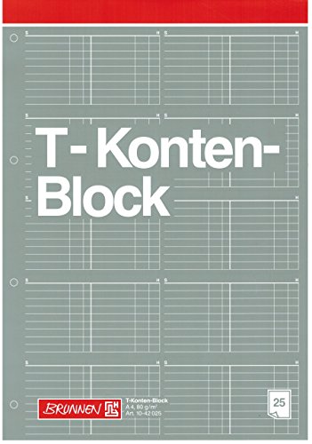 T-Kontenblock"BRUNNEN" 25 Blatt - A4 / 80g von TEXTIMO