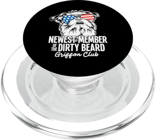 Brussels Griffon Mitglied des Dirty Beard Griffon Club PopSockets PopGrip für MagSafe von Brussels Griffon Owner Outfit for Dog Dad