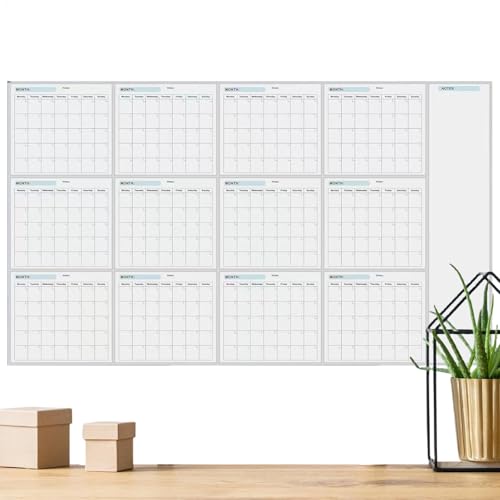 Erasable Wall Calendar, Blank Yearly Planner, Dry Erase Wall Calendar, Giant Yearly Calendar, Undated Wall Calendar, Yearly Planner Poster, Reusable Wall Calendar, Organizing Wall Calendar von Bsbkoj