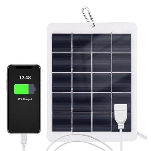 Portable Solar Charger, Portable Charger, Waterproof 5w 5v Fast Charger for Camping for Charging Fans Led Light for Camping, Solar Charger for Camping Trips Rv von Bsbkoj