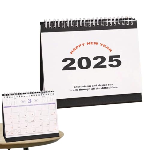 Tischkalender 2024-2025, einfacher Desktop-Kalender, November 2024 bis Dezember 2025, 14 Monate, Desktop-Kalender, Stehkalender für Heimschulplanung, Jahresplaner, Schreibtischkalender von Bsbkoj