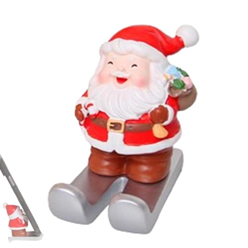 Weihnachtsmann-Telefonständer, Weihnachtsfigur, Handy-Unterstützung, tragbare Charakter-Handyhalterung, Harz, Weihnachts-Telefonhalter, Urlaubstelefonständer, Weihnachtsmann-Handyhalter, dekorative von Bsbkoj