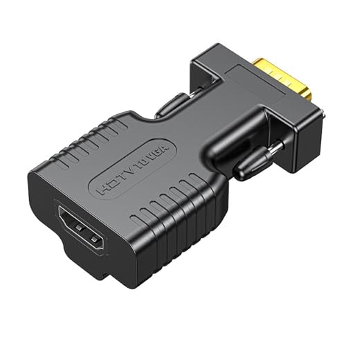 Btgghytr 1080P HDMI-kompatible VGA-Konverter, Buchse auf Stecker, Videoausgang für PC, Laptop, Monitore, Projektoren, geringer Stromverbrauch von Btgghytr