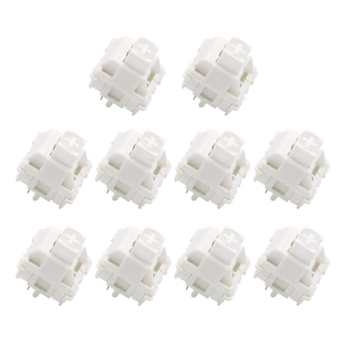 Btgghytr 10PCS Weiß Marmor Linear Schalter Weiß Schalter 5PinAxis Hot Plug Staubdicht Für Mechanische Tastatur von Btgghytr