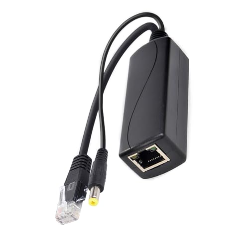 Btgghytr PoEs Adapterkabel RJ45 DC 5,5 x 2,1 mm Power Over Ethernet Adapter Injektoren Splitter 15,4 W für Kamera von Btgghytr