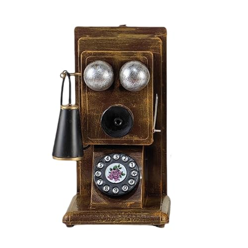 Große Telefon-Skulptur im Retro-Stil, Schreibtisch-Ornament, Vintage, drehbares Telefonmodell für Cafés, Clubs und Wohnzimmer-Dekorationen von Btgghytr