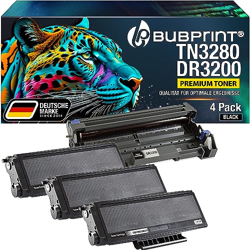 Bubprint 2 Toner und Trommel kompatibel als Ersatz für Brother TN-3280 DR-3200 für HL-5340 HL-5340D HL-5340DL HL-5350 HL-5350DN HL-5380DN MFC-8370DN MFC-8380DN MFC-8880DN von Bubprint