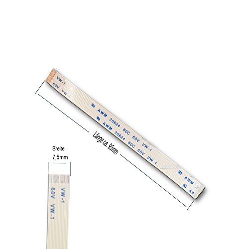 14 Pin Kabel Flachkabel Flachbandkabel Ribbon Flex Cable AWM 20624 80C 60V VW-1 von Bucom