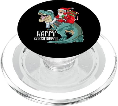 Happy Chrismukkah Chanukkah Weihnachten T Rex Dinosaurier jüdisch PopSockets PopGrip für MagSafe von Buddy Tees