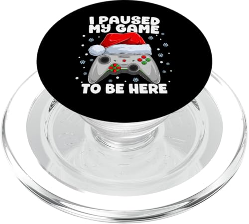 Ich habe mein Spiel pausiert Christmas Gamer Videospiele Santa Xmas PopSockets PopGrip für MagSafe von Buddy Tees