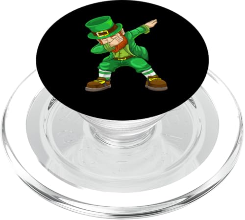 St Patricks Day Dabbing Kobold, irischer Tupfer, Kleeblatt, Kinder PopSockets PopGrip für MagSafe von Buddy Tees