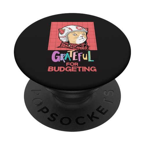 Süße Katze, dankbar für Budgetierung PopSockets Klebender PopGrip von Budgeting Stuff