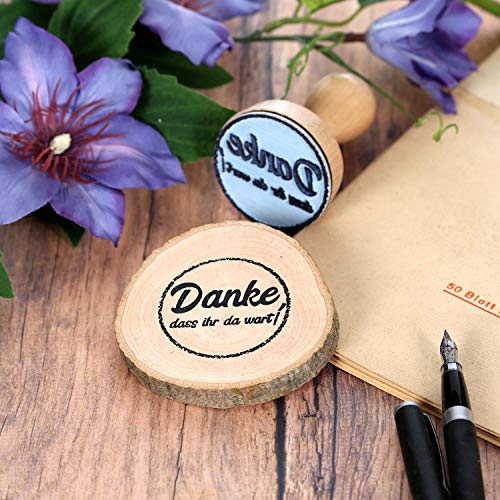 Bütic Danke-Stempel Holzstempel Rundstempel, Stempeltext:Danke. DASS Ihr da wart!, Durchmesser:Ø 20mm von Bütic GmbH